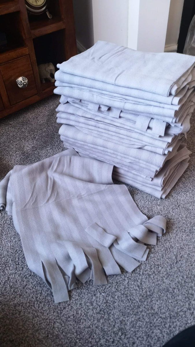 janesshoeboxes's tweet photo. IKEA order arrived yesterday....VERY happy shoe boxing lady 🥰👍 24 scarves made from 6 x £1.75 blankets...a total cost of just £10.50!!!! Perfect shoe box fillers that are also CHEAP and easily HOMEMADE 🥰👍🧣 #northwalesshoeboxappeal #shoeboxfillers #ikeaorder #nosewscarves https://t.co/8KXM5Dl5a4