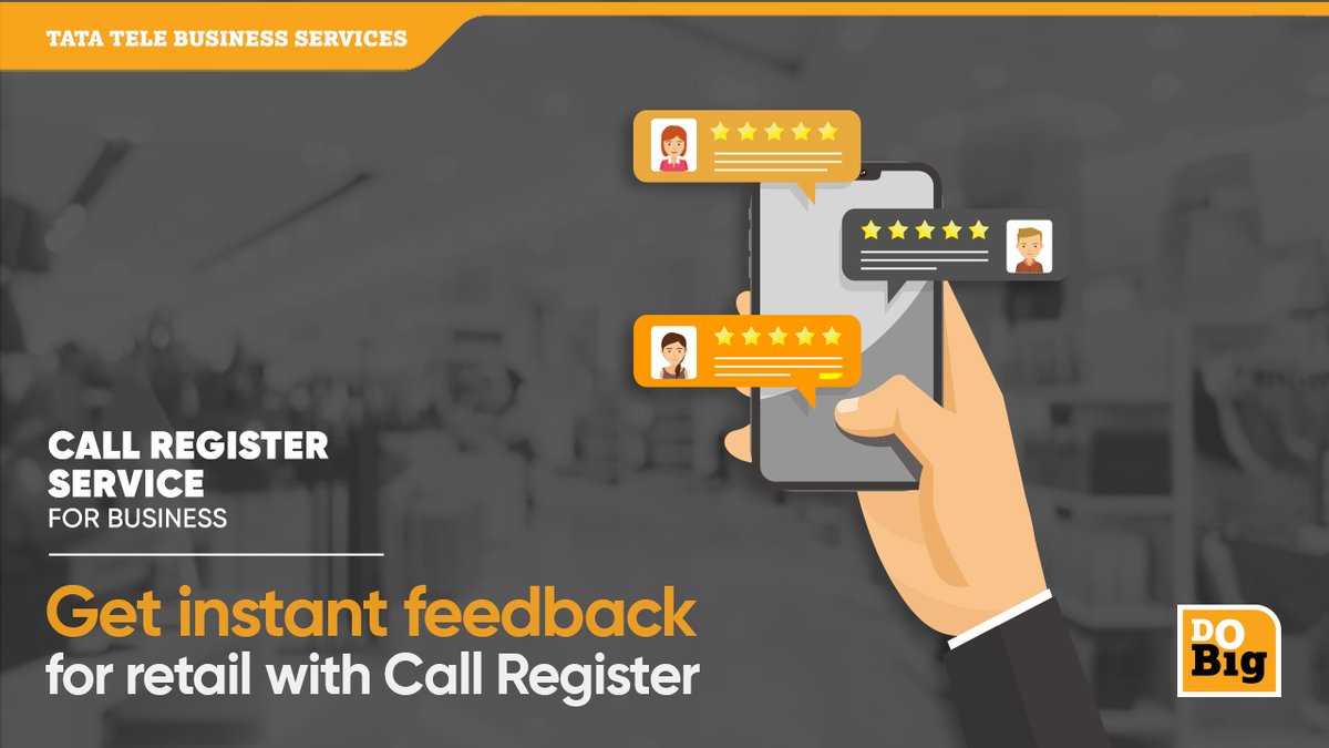 TataTeleBiz's tweet photo. The #CallRegisterService seems to be perfect for the #retail industry. It provides instant feedback, a wide array of customisable features for particular #business requirements &amp; helps with #businessgrowth.
Know more: https://t.co/oEAT47t5ez

#TTBS #TataTeleBusinessServices https://t.co/bIK2yUslMw