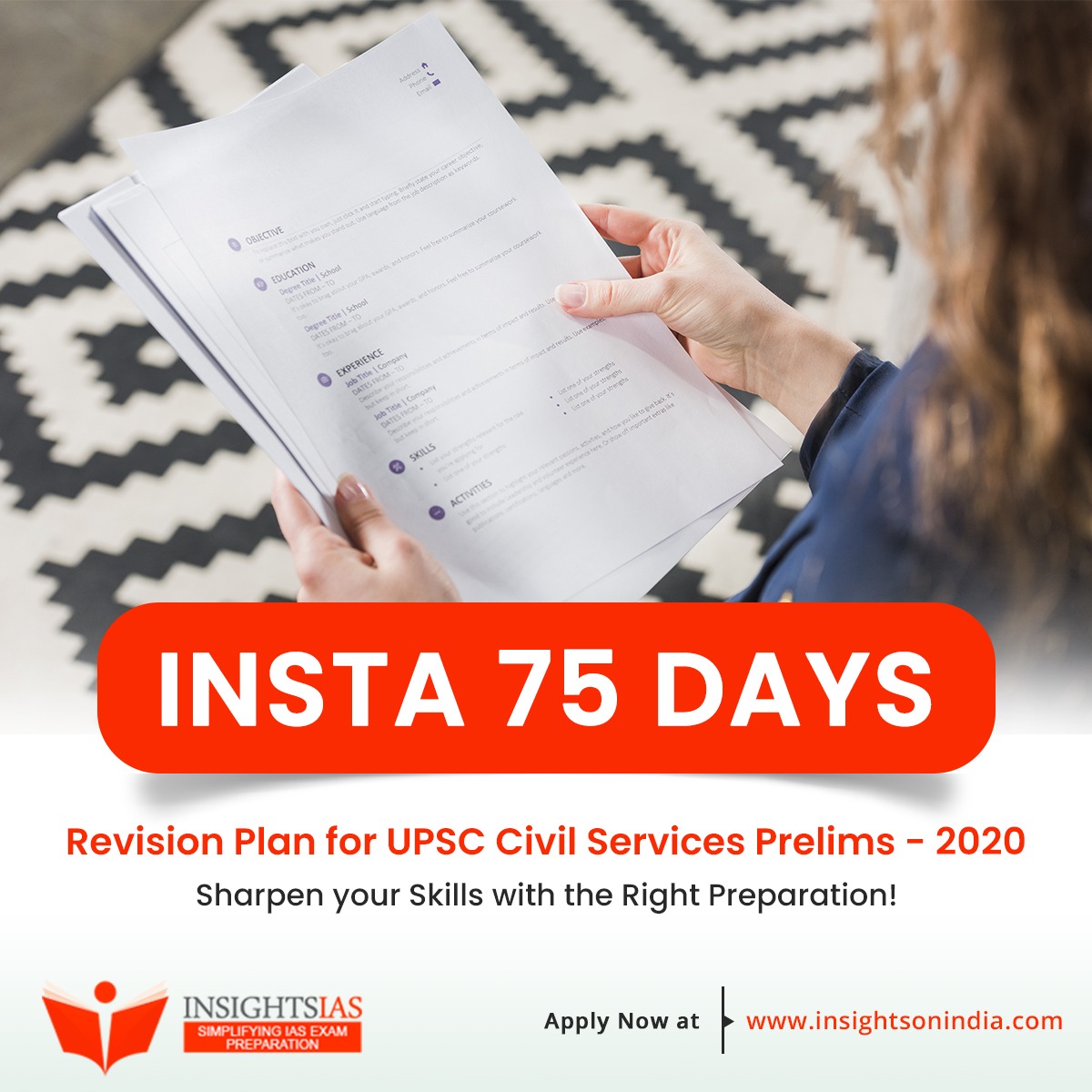 <a href="/InsightsIAS/">Insights IAS</a> #Insta75DaysRevisionPlan comprehensive study plan will help the #UPSC aspirants to clear one of the most prestigious &amp; toughest exams in India with ease.
Visit: bit.ly/3cvbRQz
#CivilServiceExamination #InsightsIAS #IAS #Delhi #Hyderabad #Bengaluru #Bangalore