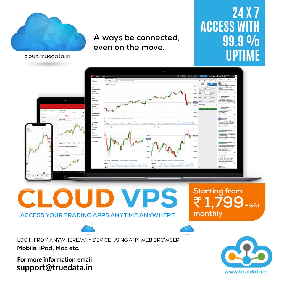truedata1's tweet photo. Always be connected, even on the move.
TrueData offers the most convenient Cloud VPS Hosting Service. Now Access your Trading Apps Anytime Anywhere. https://t.co/SZpplgquZE
#TrueData #TrueDataCloud #CloudVPS #IndiaServer #USServer #RealTimeData #LoginfromAnywhere https://t.co/i3vd1Q7vba