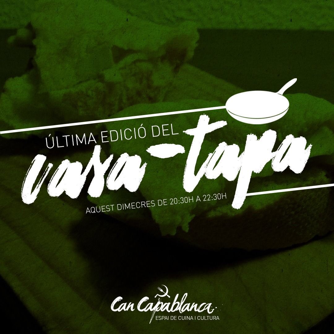 cancapablanca's tweet photo. Resum setmanal d’activitats:

➡️ Curs Conversa Anglès(on-line)🗣
➡️ Dimecres: recollida de cistelles ecològiques de @TeixitTerra 

➡️ÚLTIM #CasaTapa DE LA TEMPORADA

➡️Dijous programa del @PimPamPumRT 🎧⚒
➡️Diumenge #VermutConfinat musical 🍻🎵 i 
📚Club de Lectura Política 📚 https://t.co/lFdgA1PX57