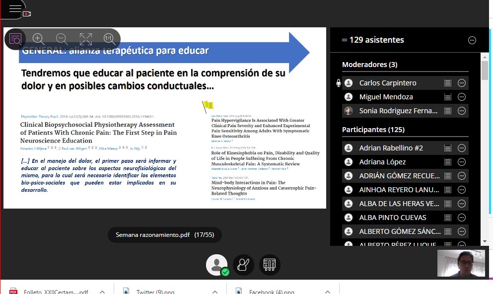campussanrafael's tweet photo. "Cualquier #fisioterapeuta debe potenciar la alianza terapéutica para educar a los pacientes. Tenemos que educar al paciente en la compresión de su dolor y en posibles cambios conductuales" explica Carlos Carpintero en el #RCChallengeWeek🧠 https://t.co/lva3MaImhU