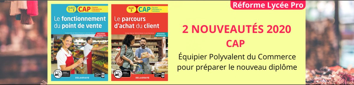 CoffinElodie's tweet photo. 2 nouveautés pour préparer le nouveau CAP Équipier Polyvalent du Commerce, à feuilleter dès à présent.

RDV sur https://t.co/xOq6DsEn0b

#CAP #lycéepro #voiepro #rentree2020 #réforme #capepc #manuelscolaire #commerce #vente #editionscolaire #manuelscolaire https://t.co/KHgqtWt7rX