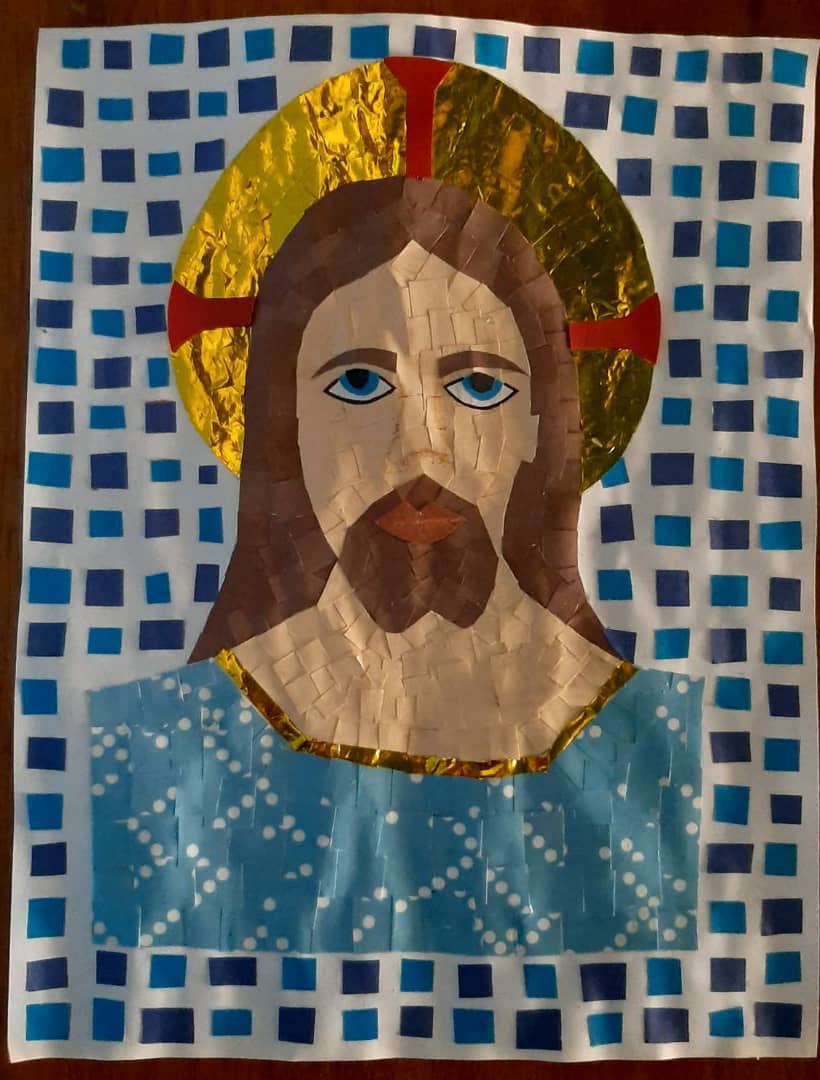 lnfranciscomsc's tweet photo. Nuestros estudiantes continúan su trabajo desde casa y realizan el rostro de Jesús de Nazareth con reciclaje en el área de Arte y Patrimonio 2do año @charlychaves @ZonaEducTachira @clbtachira @MPPEDUCACION @NicolasMaduro @crazet2011@clifpsc @wendyyusle https://t.co/jWb7Q4USbm
