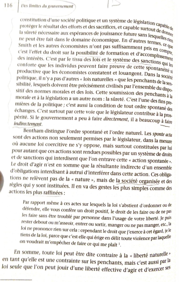Le néolibéralisme ne laisse pas le marché à lui-même sans régulation, il n& #39;est pas "l& #39;état naturel des choses" (Smith), au contraire, il faut construire sa spontanéité (Bentham) pour créer le sujet néolibéral, afin de l& #39;influencer vis des mécanismes sans intervention 4/12