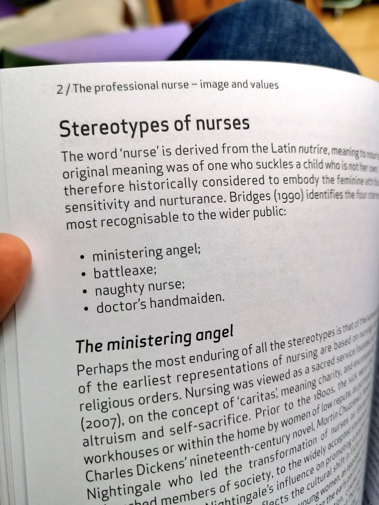 Yesterday, in his tribute to nurses on #InternationalNursesDay2020 Boris Johnson used the phrase 'ministering angels' - perpetuating the notion that 'remuneration is immaterial' & the 'perceived suffering of nurses only hightens their righteousness & morality' (Cunningham, 1999)