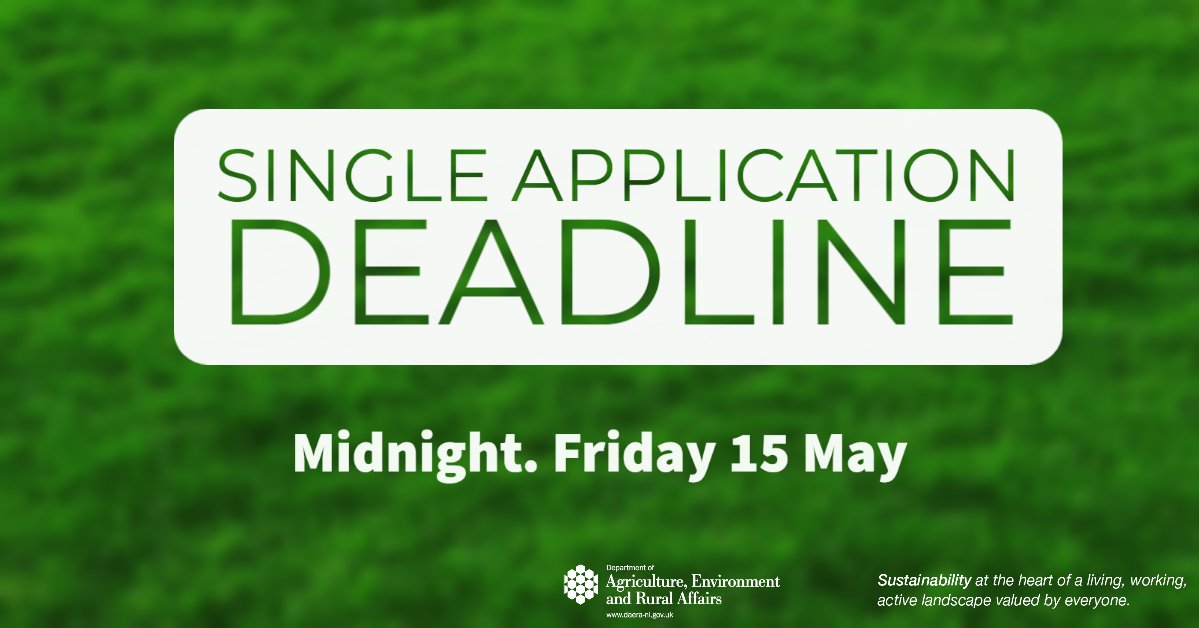 daera_ni's tweet photo. ⏰The countdown to Friday's deadline for 2020 Single Applications is fast approaching.
🔔Please submit your application now at https://t.co/c5MJtdjlIq.
If you need help with your application, please contact us on ☎️0300 200 7848
#nifarming #2020singleapplication #ruralni https://t.co/q43x4VEejP