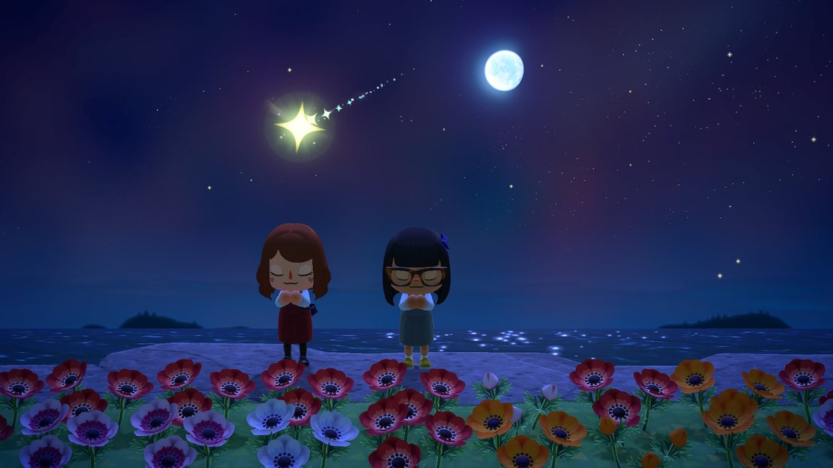 TeeVeeTVArt's tweet photo. Star gazing with friend #AnimalCrossing #ACNH #NintendoSwitch https://t.co/2NMulzRCz4