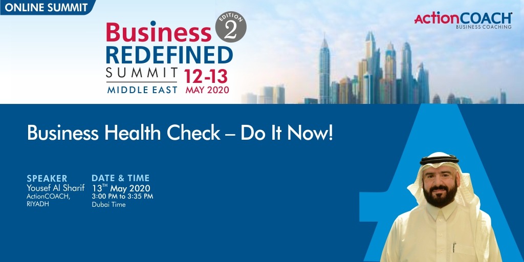 IND_ActionCOACH's tweet photo. Just like us, our #business needs a heath check to see whether if it’s all going fit &amp; fine! 
ActionCOACH, #businesscoach Yousef Al-Sharif @ElSherif gave #BusinessHealthCheck #checkpoints at #businessredefinedsummit.
Saudi CEO الرؤساء التنفيذيون السعوديون 
 #Dubai #BusinessGrowth https://t.co/5AtX0prrjw