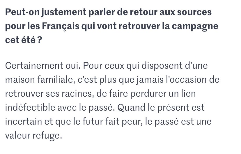 « Résilience secondaire » : Le retour en grâce des racines et des maisons de famille comme une valeur refuge... #confinement