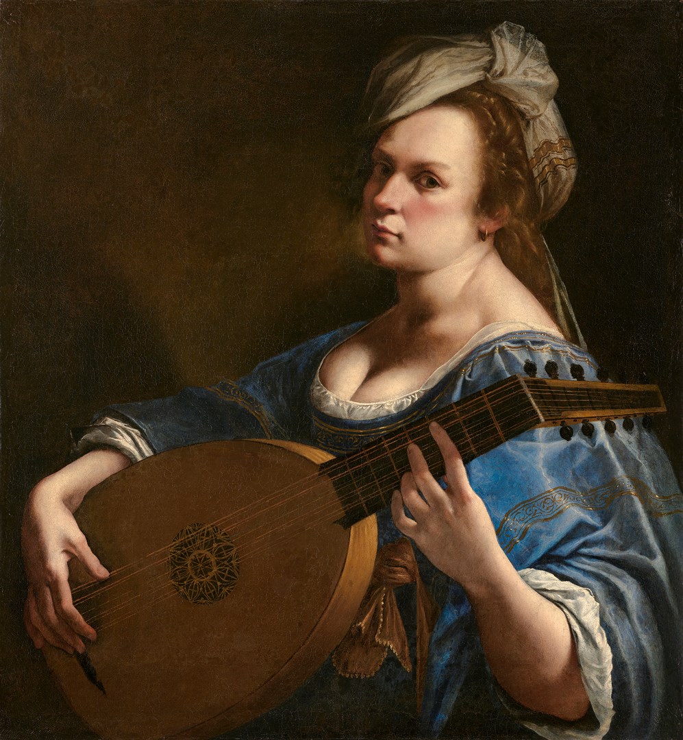 Artemisia painted a number of self-portraits including ‘Self Portrait as a Lute Player' (about 1615-17) and in her letters refers to using herself as a model because of how expensive it was to hire models  https://www.nationalgallery.org.uk/exhibitions/artemisia