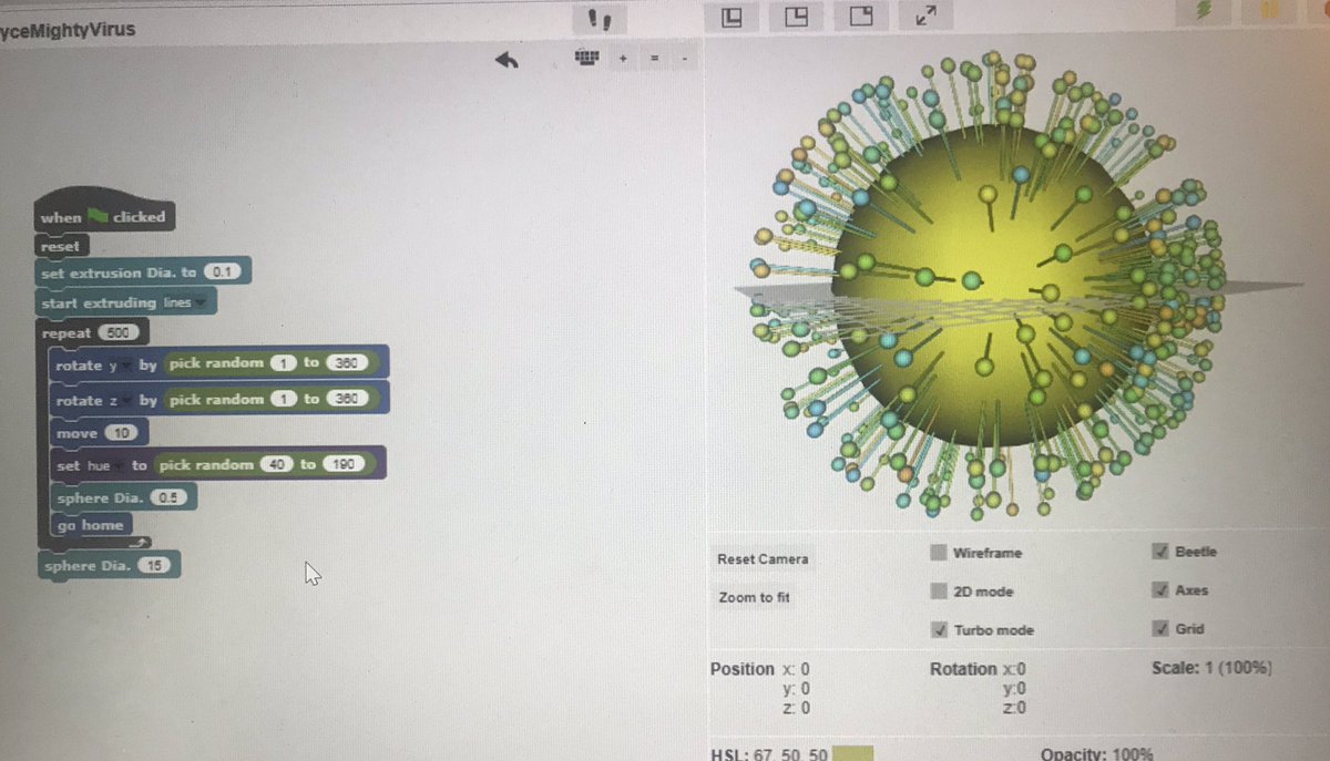 missmpryce's tweet photo. This morning we have created diagrams of โvirusesโ using Beetle Blocks to bring together ideas to raise the profile of STEM in schools to decrease the gender gap! @Activ8Thinking @gabbett_sarah #ehuprimarycomputing #STEMeducation https://t.co/CnuXUPvLc0