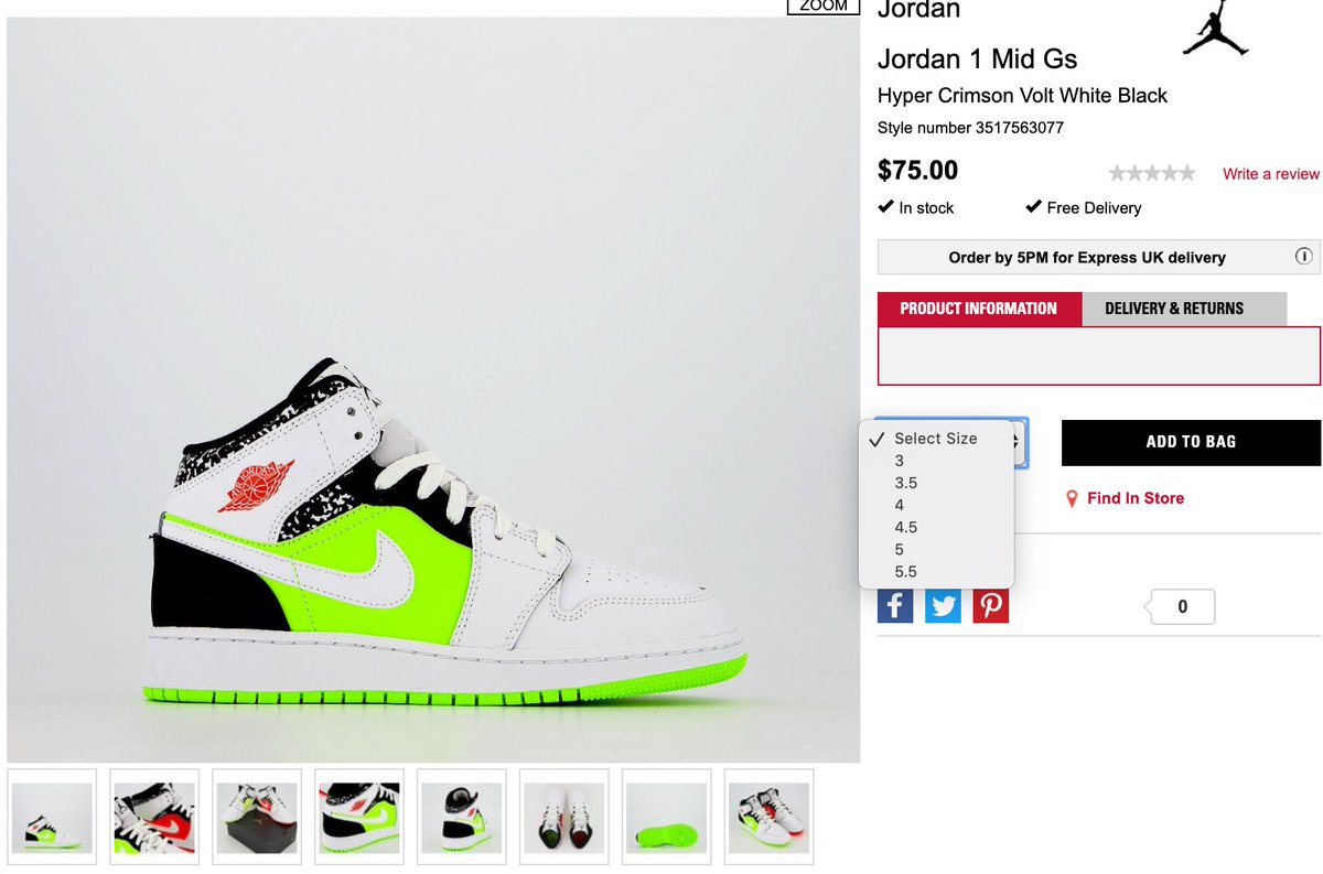 air jordan 1 mid gs hyper crimson volt white black