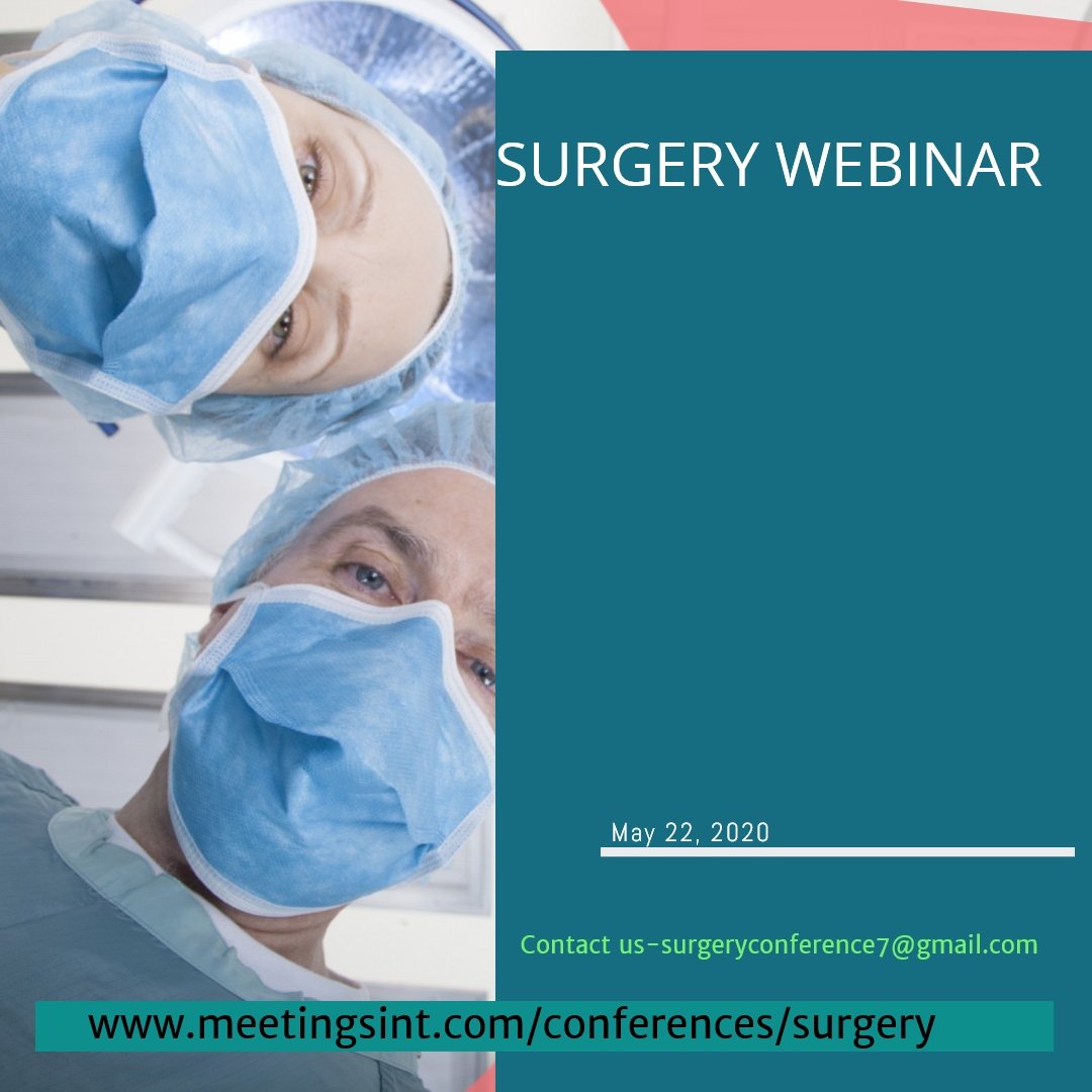Surgeryevent's tweet photo. Welcome to #Surgery webinar
Present your research
May 22, 2020
Mail: surgeryconference7@gmail.com https://t.co/MOnh2aj7bB
