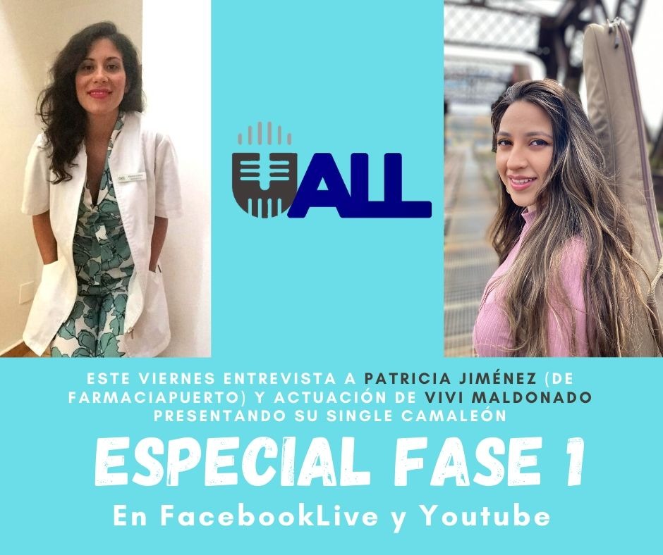 uallradio's tweet photo. Este Viernes celebramos que estamos en la FASE 1!!!

y para ello tenemos la visita de Patricia Jiménez Sánchez, nos contará cómo es ser Farmacéutica durante la pandemia y además la cantautora ecuatoriana Viviana Maldonado presentará su primer single #Camaleón

No te lo pierdas! https://t.co/q8eLA2TET7