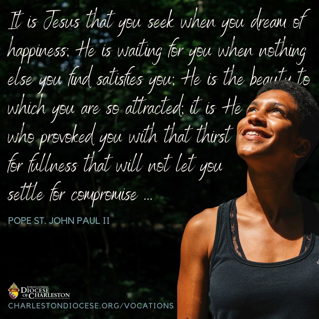 DioceseChas's tweet photo. #vocationtime with Pope John Paul II to young people. / #tiemopdevocacion con el Papa Juan Pablo II a los jóvenes. #CatholicTwitter #catholicteachers #CatholicChurch https://t.co/fHJl3XHdqy