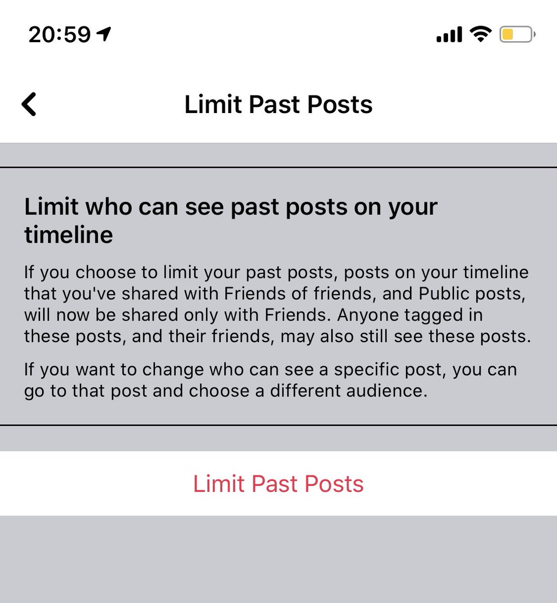 on facebook, limit previous posts and change all of them to at least “friends only.” this is under facebook settings > privacy > limit past posts