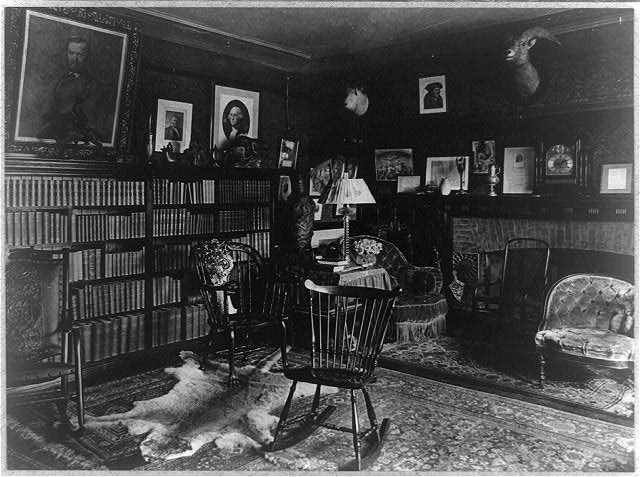 Hemingway's library had a higher than usual "dead animals to books" ratio, sure, yes, but not an *unprecedented* one. For "unprecedented", one has to go to Teddy Roosevelt's library.