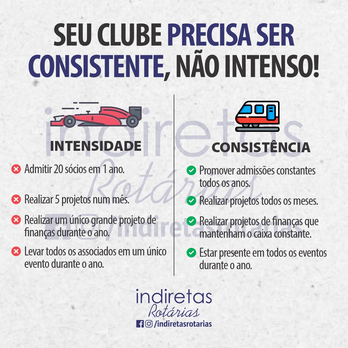 indrotarias's tweet image. E seu clube, está focado na CONSISTÊNCIA ou na INTENSIDADE? 🤔🤔🤔
Marque aqui um(a) companheiro(a) que também precisa ver esta dica! 😉

#IndiretasRotarias #Rotary #Rotaract #Interact