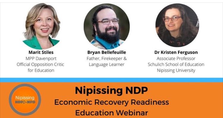 northbaylabour's tweet photo. Thinking about #onted today? What happens after #covid19 in Ontario Education? Tune in to this amazing panel discussion tonight to find out! https://t.co/OApdUDmi0g