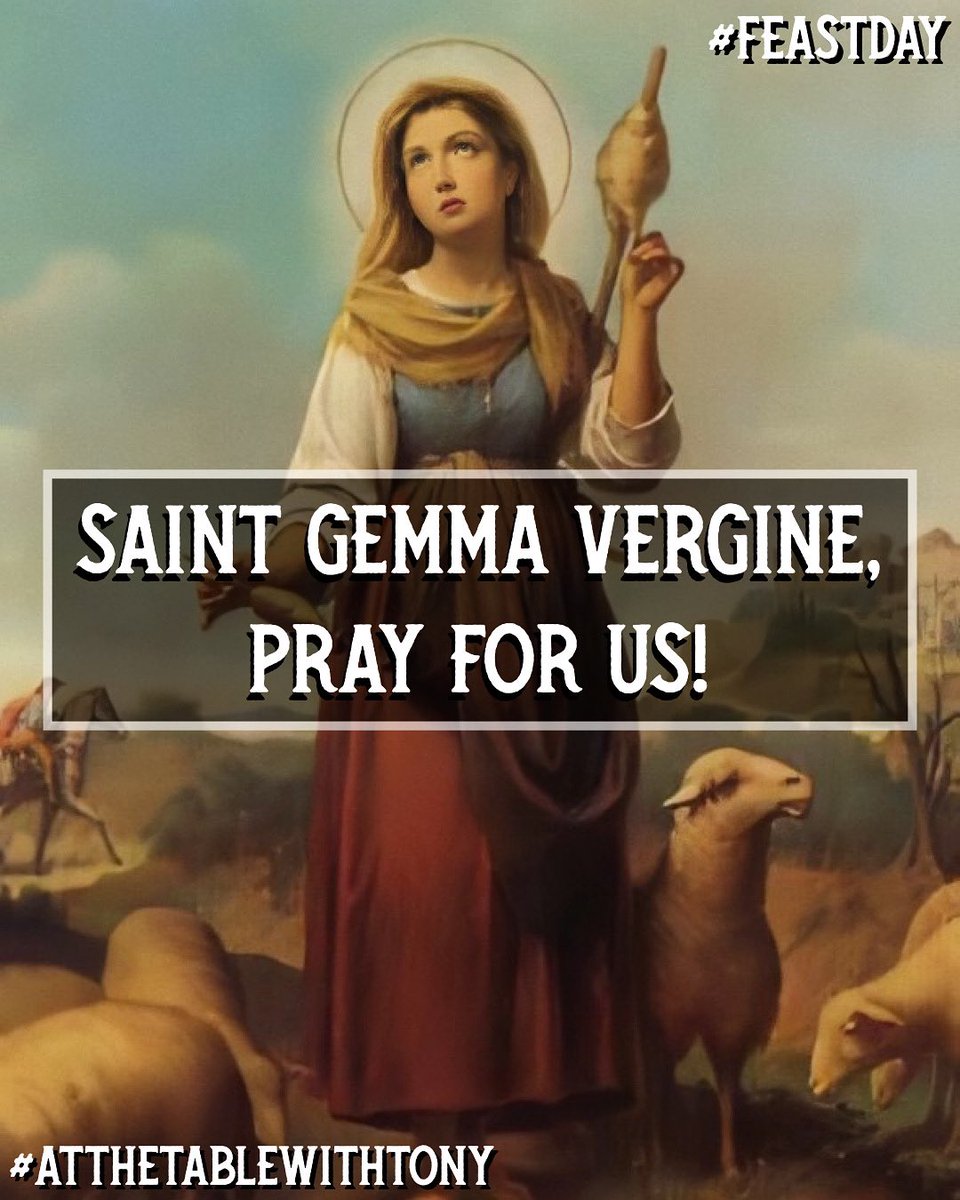 tonyatthetable's tweet photo. Saint Gemma Vergine, pray for us!  She was born around 1375 in #SanSebastianoDeiMarsi, a frazione of #Bisegna (Provincia di #LAquila) in #Abruzzo.  As a child her family moved to #GorianoSicoli, where Gemma would spend the rest of her life. https://t.co/T5p6reAqwD
