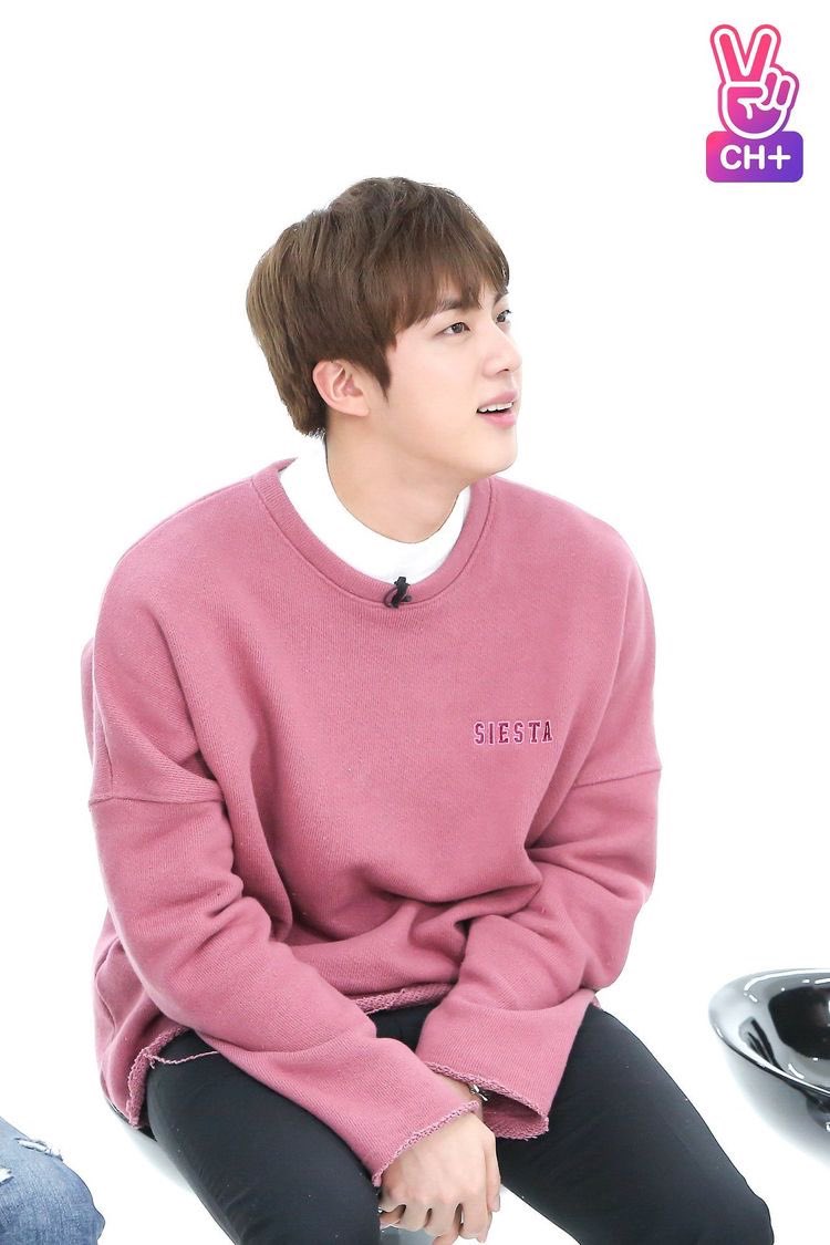 A thread of Jin being pretty in pink  because it’s needed.  #방탄진  #방탄소년단진  #JIN  #석진  #BTS  