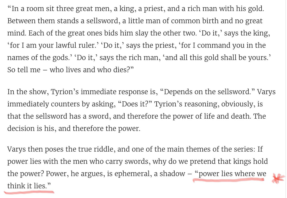 Dele Giwa was murdered not because people were afraid of him, he was killed because they were afraid that he was diminishing the myth of their power. Power is a myth we all chose to believe in.According to Lord Varys ”Power lies where we think it lies”. It is a perception game.