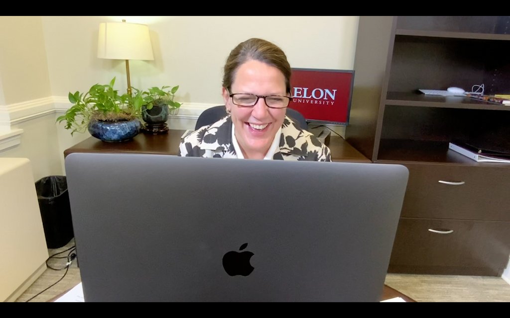 elonuniversity's tweet photo. President @ElonConnieBook offers an end-of-semester message of gratitude to the Elon community. 

📺 https://t.co/GREW15okO5 https://t.co/RKMKFiXpE7