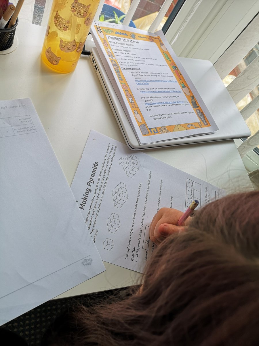joann0208's tweet photo. @ChurchHillJS today Caitlin Orton (Sandringham) has done her handwriting, My math's, White Rose Maths, TT rocks stars, spellings practice, English St George story, and learnt about the pyramids. Mum needs a coffee now. https://t.co/JU3TLZzYe5
