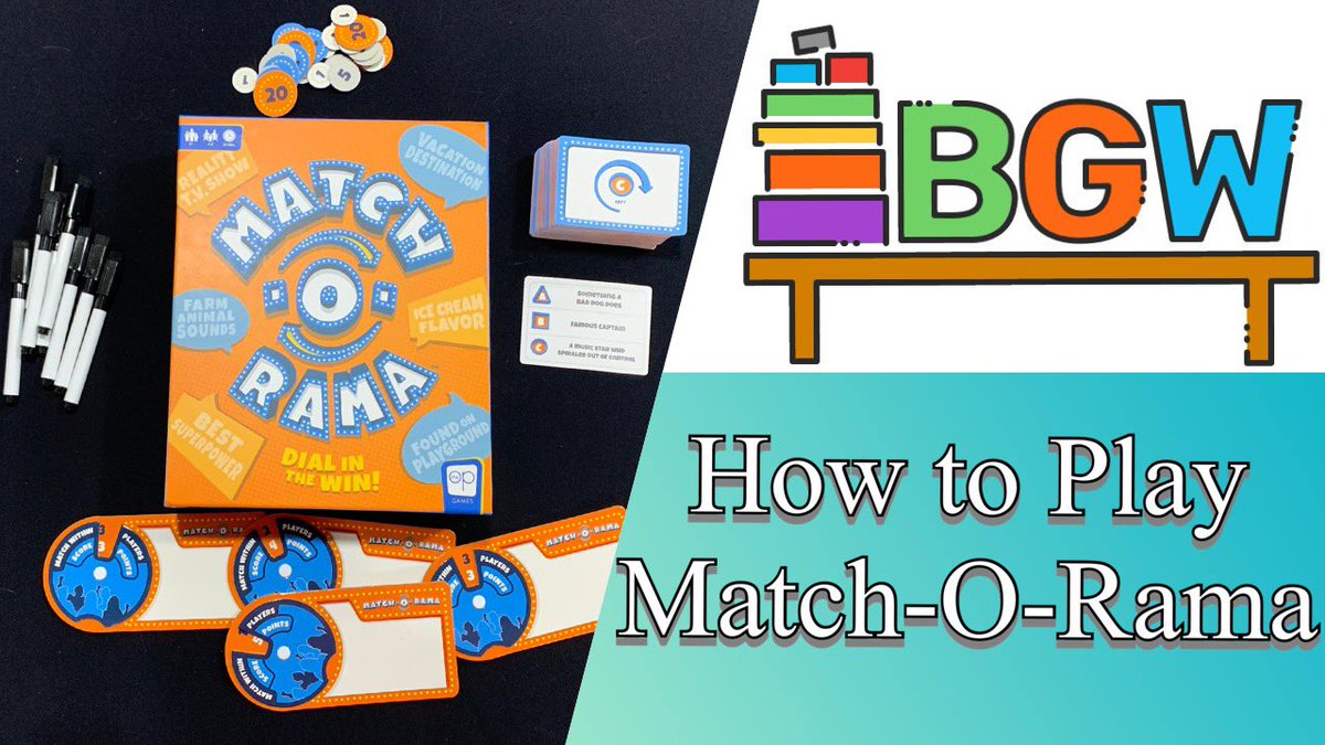 bgweekenders's tweet photo. Learn How To Play Match-O-Rama, A 4-8 Player Party Game Published By @TheOpGames, https://t.co/8jRiknaFgC https://t.co/d0zxhc8zCH