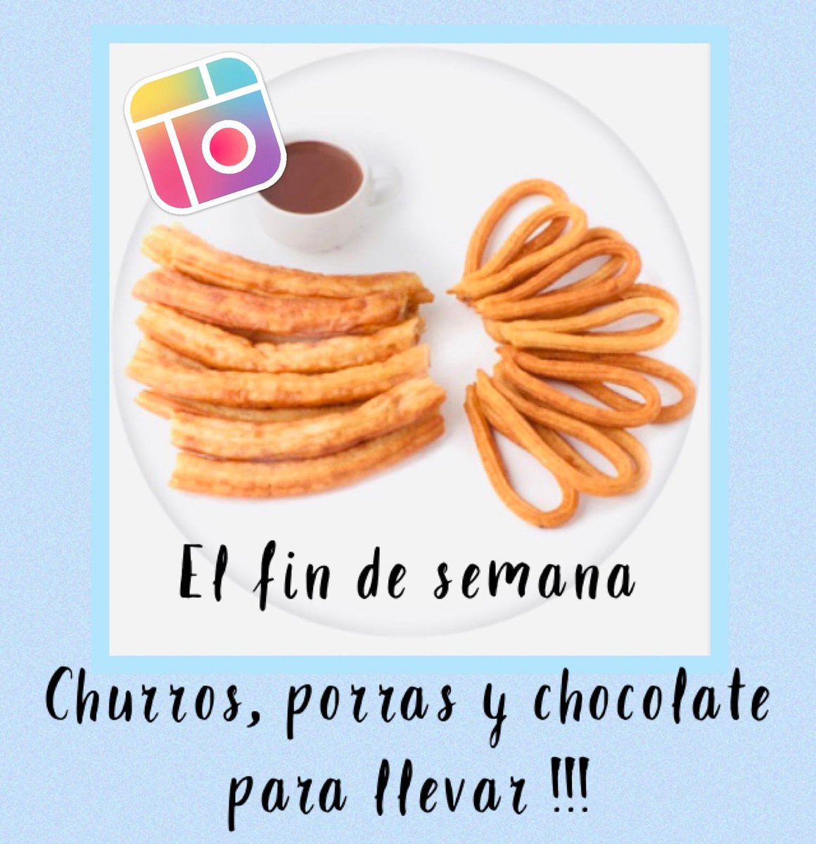 DecoGalletas's tweet photo. Queremos ofreceros los mejores productos; ahora también churros, porras y chocolate para llevar. Haz tu pedido y reserva por WhatsApp 646071978. https://t.co/gJMw8ZPFWl