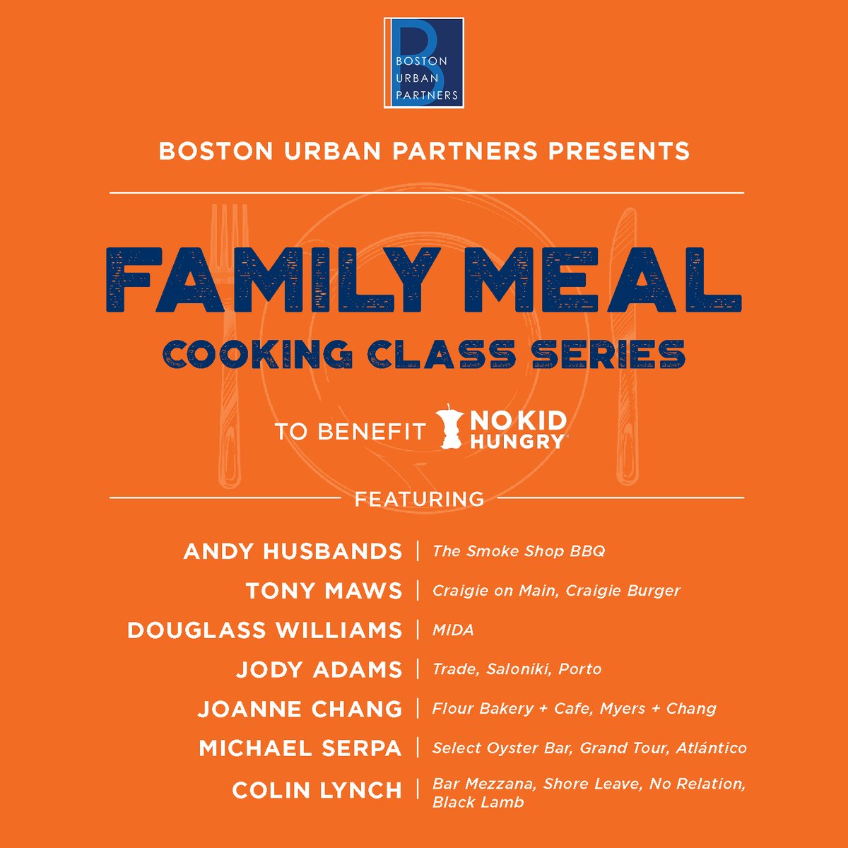 During these times, it’s important to us to maintain our commitment to fostering a sense of community among our clients &amp; friends, so we’re bringing our favorite chefs to your kitchen table (virtually)! Stay tuned for more information. <a href="/nokidhungry/">No Kid Hungry</a>

<a href="/EaterBoston/">Eater Boston</a> <a href="/BostonMagazine/">Boston Magazine</a>