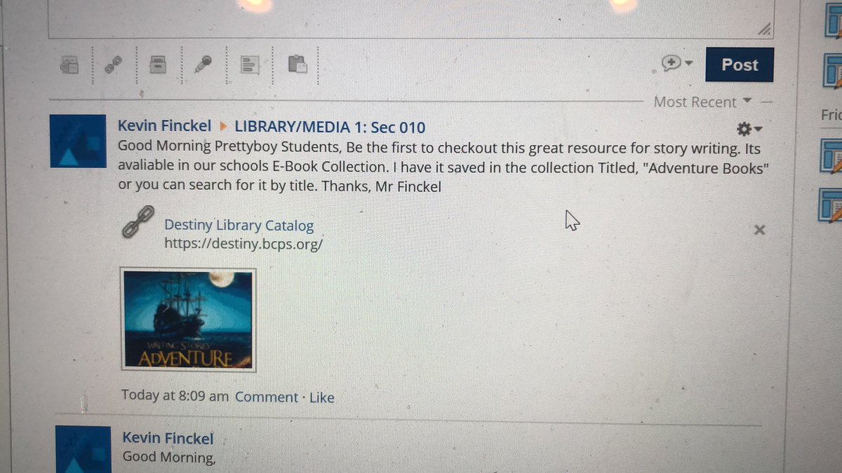 I love using the update feature in Schoology to keep our S’s <a href="/Prettyboyes1/">PrettyboyES</a> informed about awesome resources in our E-book collection. This is an excellent resource for this weeks lesson on story writing. <a href="/NicoleKNorris/">Nicole Norris</a> #bcpslms <a href="/franglick/">Fran Glick</a> <a href="/Schoology/">Schoology</a>