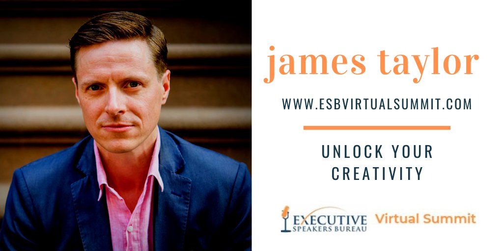 JamesTaylor_me's tweet photo. Are you registered for #esbvirtualsummit? Join me on May 20th as I share insights around the one distinctly human competitive advantage you and your people must leverage in order to lead in times of uncertainty – your #creativity. View Agenda/Register at: https://t.co/x8SF0cj915 https://t.co/Y60itBcvhd