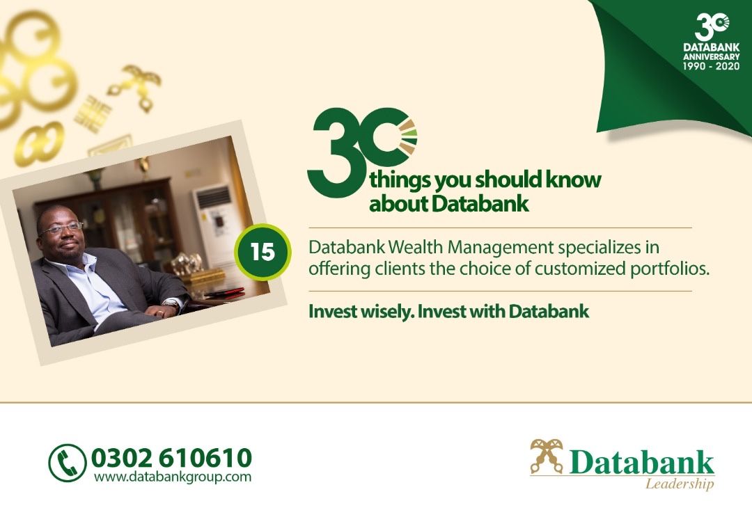 Databankgroupgh's tweet photo. 30 Interesting facts about Databank continues.

#15  With Databank Wealth Management, you have the luxury of choice when it comes to where your money goes. It is time to enjoy the customized investment experience you deserve.

#30FactsAboutDatabank
#Databankturns30 https://t.co/6PxvM3h99i