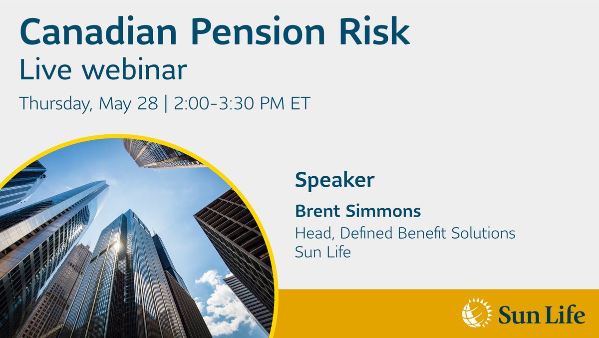 Sign up for a free webinar to hear from <a href="/SunLifeCA/">Sun Life Canada</a> and other pension experts as they share risk management strategies. Our session, hosted by Brent Simmons, will provide some ideas on how to de-risk in the time of COVID-19.
pionline.com/CRISKwebinar