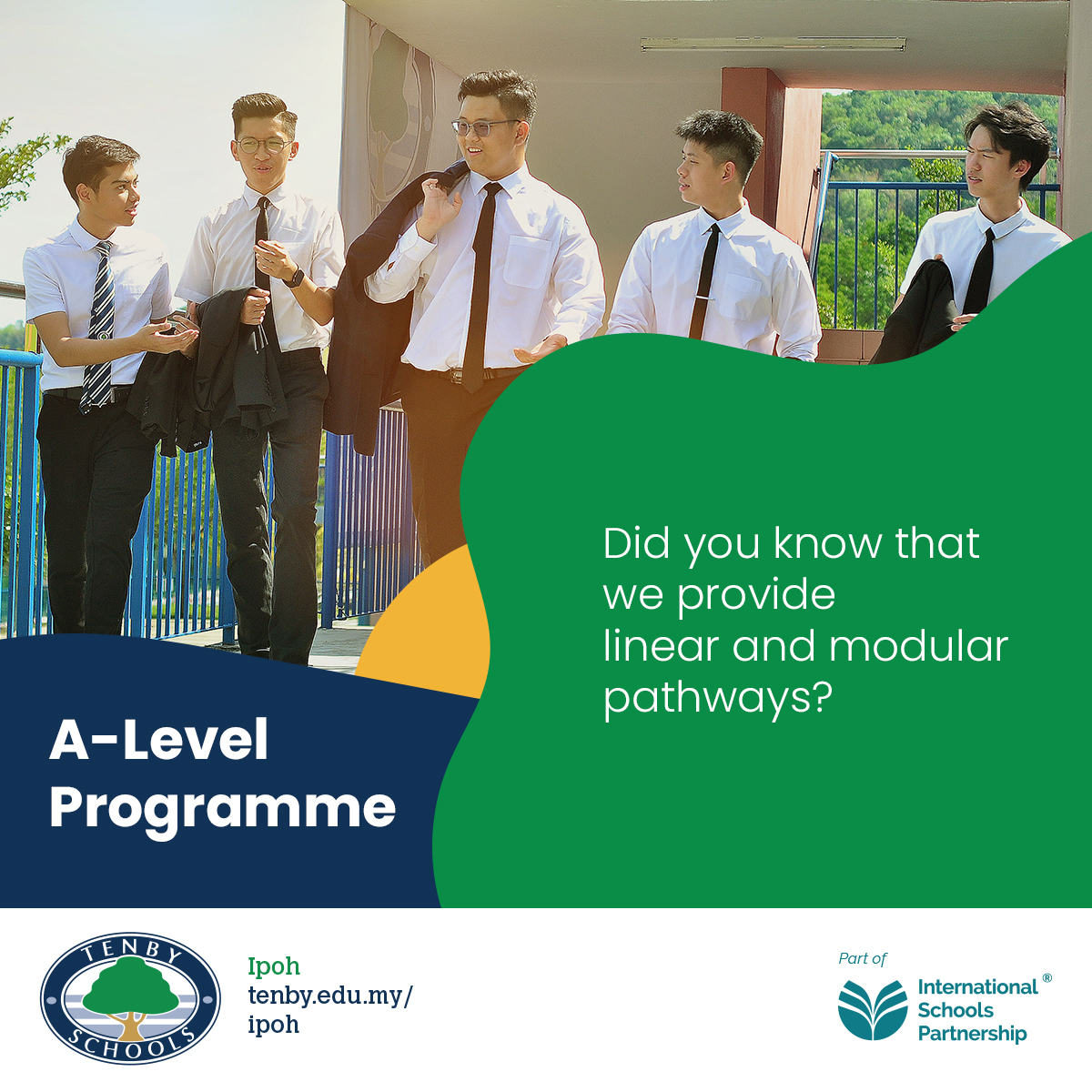 tenbyipoh's tweet image. What is the difference between our Linear (Fast Track) and Modular A-Level programmes?

Find out how you can move ahead with our fast track programme by clicking on the Learn More button below!

#choosetenbyipoh #A-Levels #ProgrammePathways