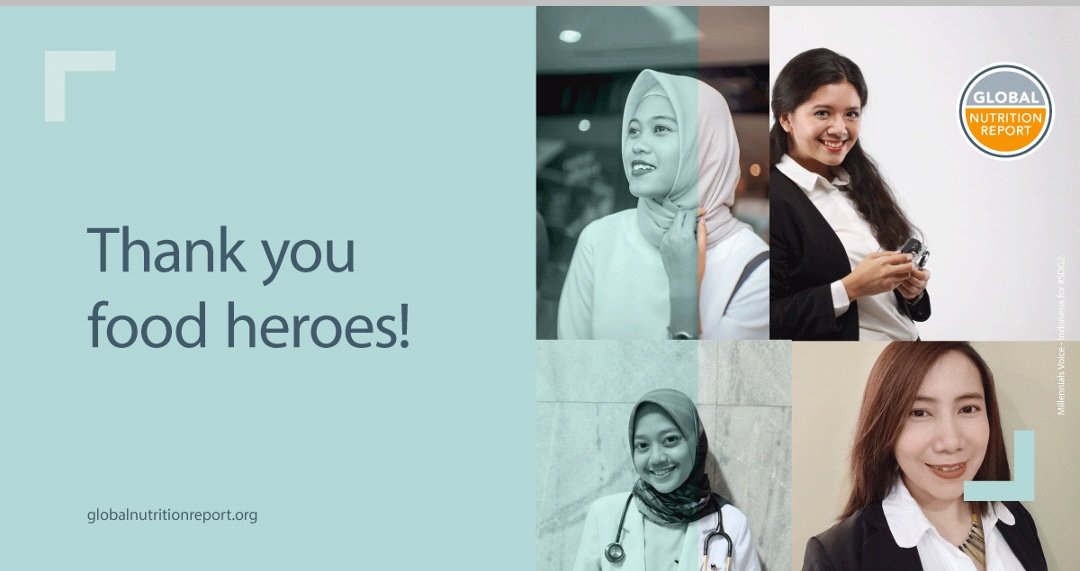 I'm honored to be one of the #FoodHeroes, as I'm leading <a href="/MVoice_ID/">Millennials Voice</a>. There's a saying ‘anak muda bau kencur’ (youngsters are just about to start learning, lacking knowledge &amp; experience).But I believe engaging youngsters will contribute to #SDG2. Thank you <a href="/GNReport/">Global Nutrition Report</a> <a href="/SNVIndonesia/">SNV Indonesia</a>