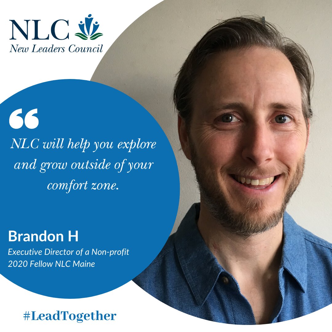 nlc_maine's tweet photo. Brandon, a 2020 Maine fellow shares why he joined NLC: "I was looking to connect with other like-minded young professionals in Maine, and to learn how to be the best leader I can be. NLC is the training for you to explore and grow outside of your comfort zone." #LeadTogether https://t.co/bNA2t1I5UG