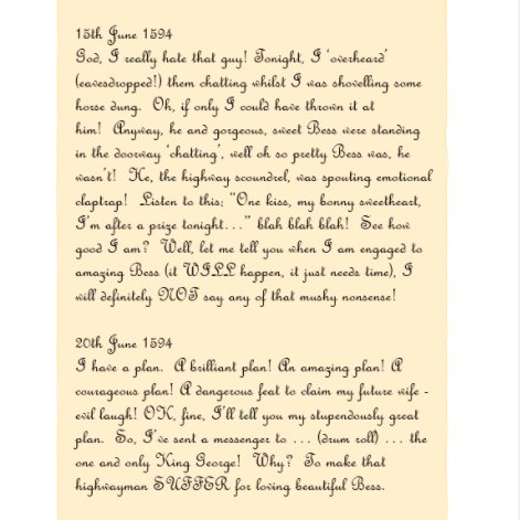 WoottonPrimary's tweet photo. A truly spectacular diary entry here written by N in Year 5 from the point of view of Tim in The Highway Man. Just a brief snippet as she wrote quite a few entries! https://t.co/rjJP4ZgzMA
