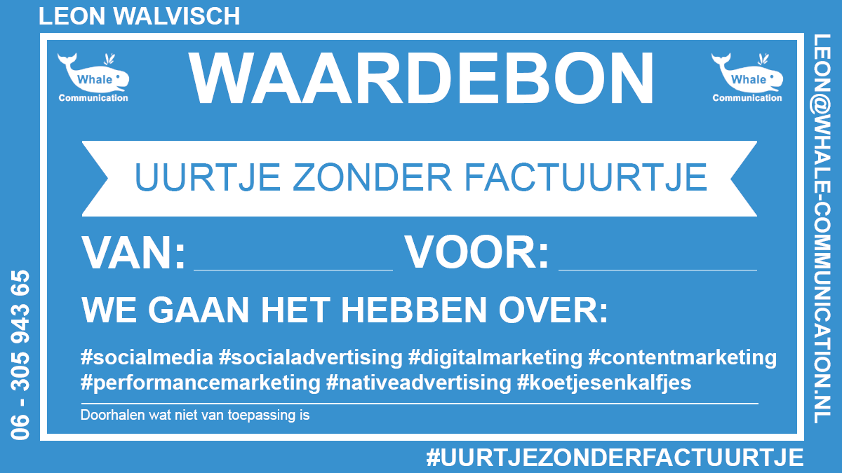 LeonWhale's tweet photo. Ondernemen = kennis delen! Ik wil graag iedereen helpen die een uurtje digitaal wil sparren over #socialmedia, #onlinemarketing, #koetjesenkalfjes of een ander onderwerp. Interesse? DM mij en dan plannen we iets in! #uurtjezonderfactuurtje #durftevragen #durftegeven https://t.co/Eivg3oWj6o