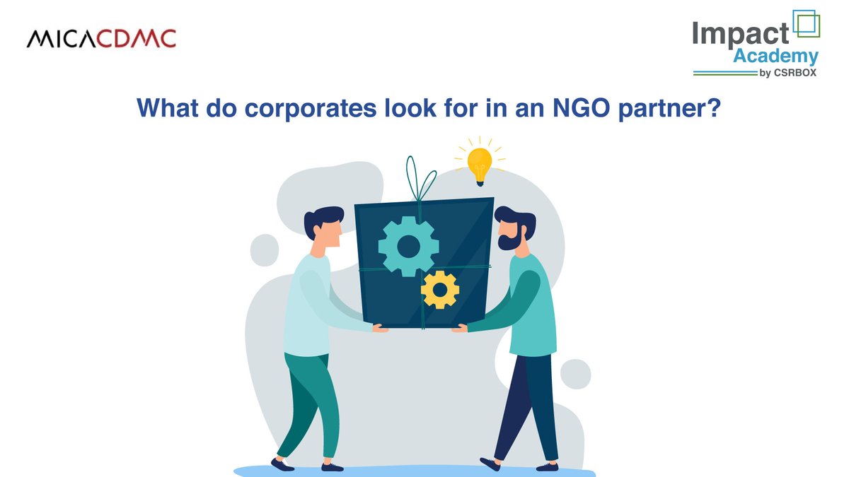 impactcsrbox's tweet photo. Know what the corporates look for in an NGO partner to help implement their vision on-ground.
Register now: https://t.co/idM6HuHF5i
#MICA #ImpactXPA #development #NGO #communication #masterclass https://t.co/aB5eC32HBN