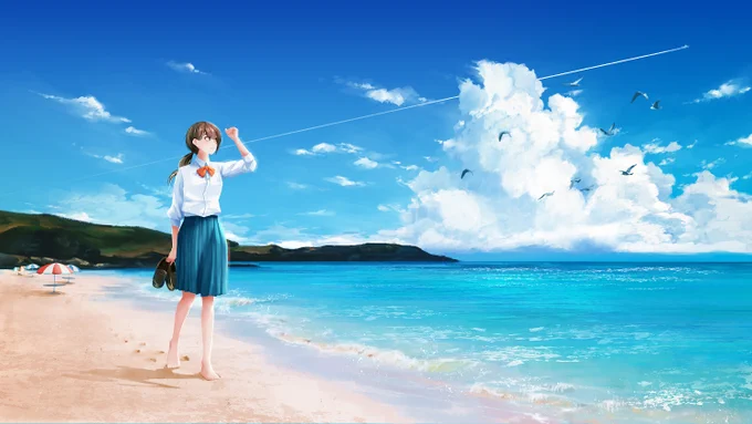 #青で繋がるみんなの輪 
素敵タグ、お借りします。 