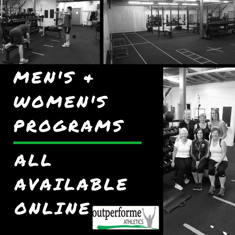 outperforme's tweet photo. We might not be able to have our men’s and women’s programs at the gym, but we have online programming options available! Make sure to take advantage of the free online programming for our members. Today’s free sessions are Joga and Cardiovascular! #OPAOnlineProgramming https://t.co/smUBq5iGpo