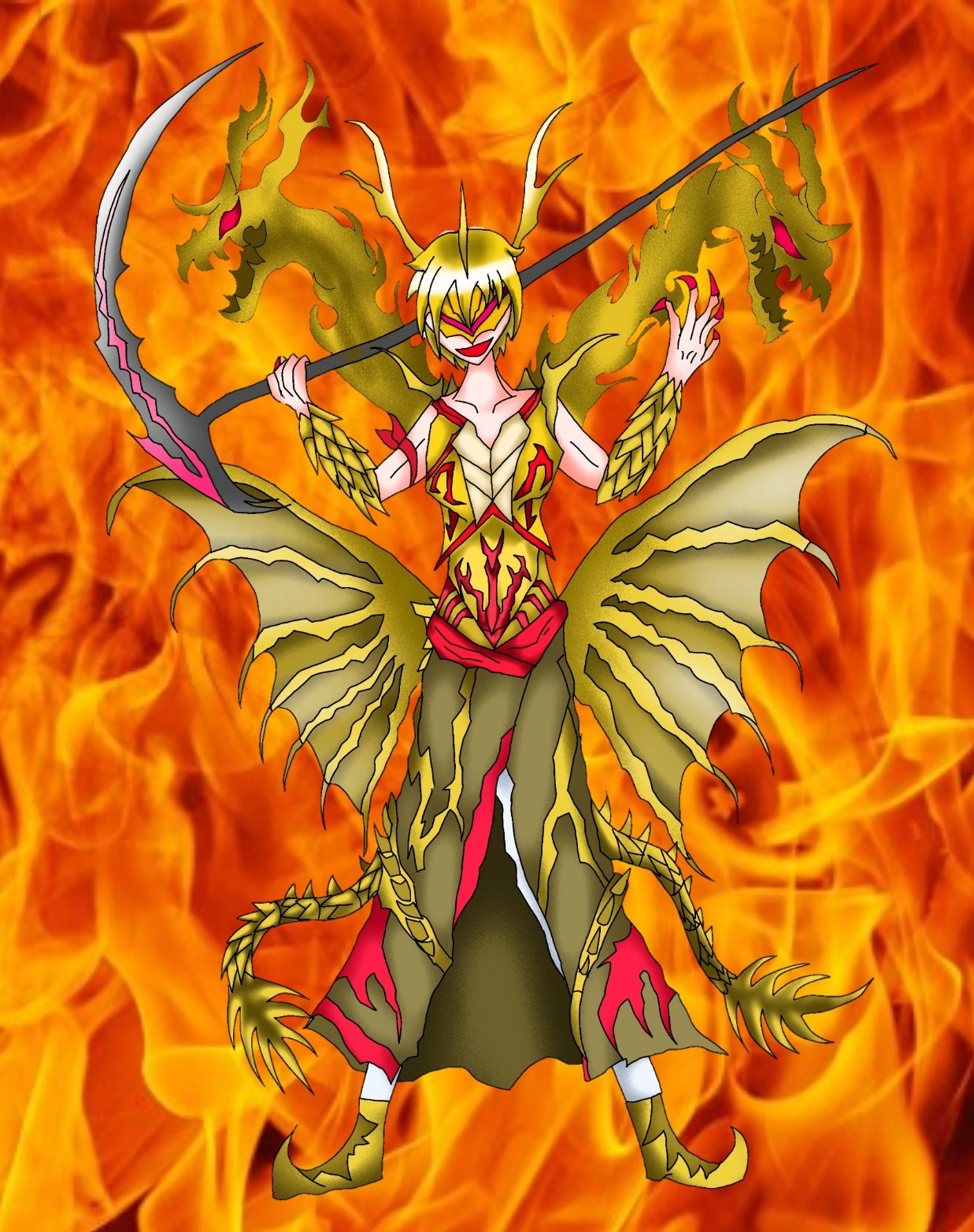 ハリ 怪獣擬人化 グランドギドラ 固有名 黎明 デスギドラとは違う純粋なギドラ族の男性 性格はよくわからず 優しい口調で子供を連れ去り自分の養分とする 戦闘力は非常に高くレインボーモスラすら圧倒する おやおや はじめまして 私は キングギドラの