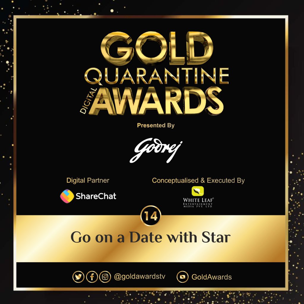 VikasKalantri's tweet photo. This is interesting - category no.14 #goonadatewithstar for the #goldquarantineawards So whoโs your pick ๐ presented by @GodrejGroup @godrejlaffaire voting till 16th may on @goldawardsTV category presented by @GodrejProIN #blendintostandout managed & executed by @whiteleafent ๐ https://t.co/ycxfsP7YjN