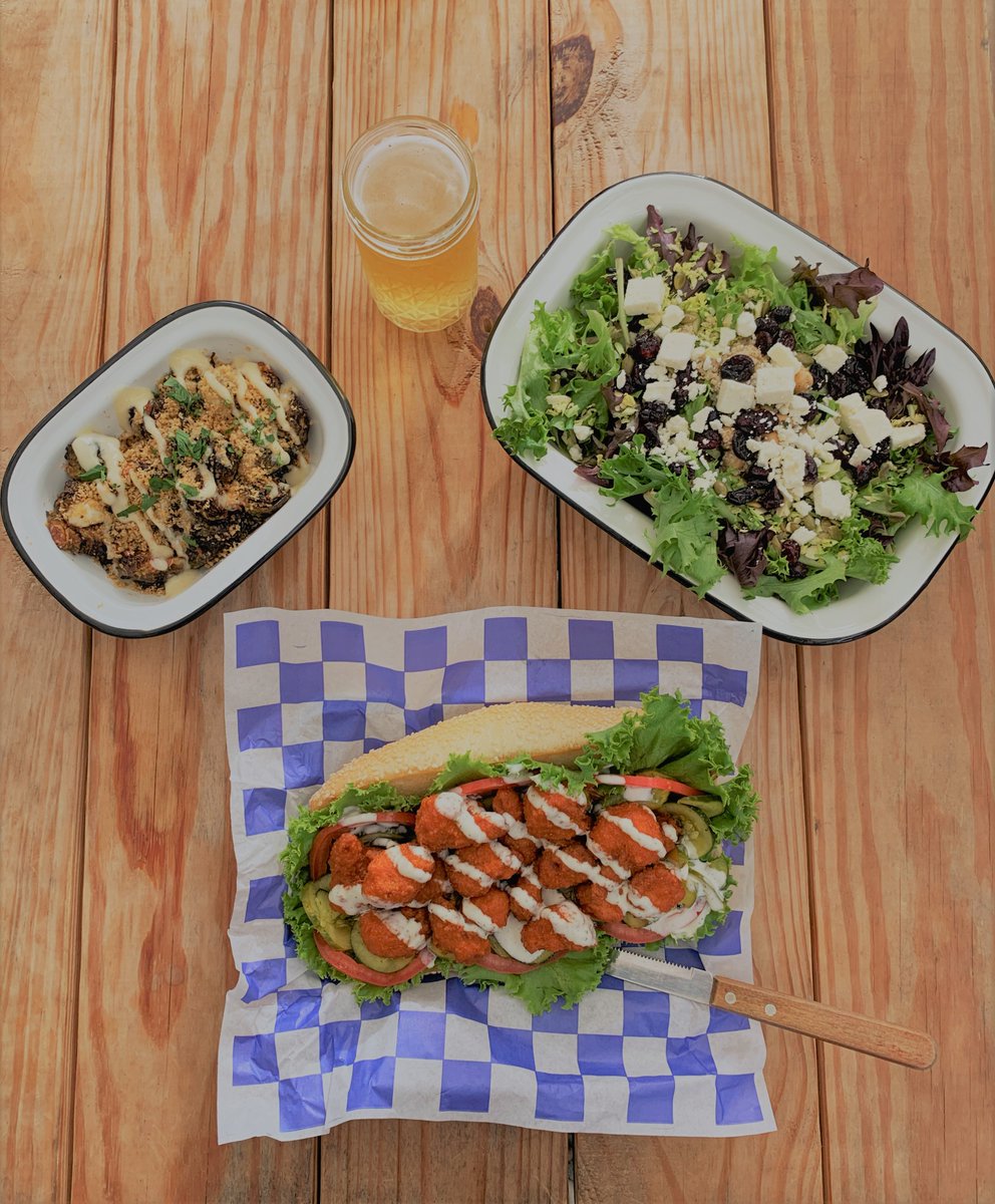 bitesofbullcity's tweet photo. Day 13 of #31DaysofTakeout🥪@eastcutsandwich is a go-to lunch spot because their no-contact curbside pickup is safe & efficient and they have yummy salads and fresh-made sandwich specials, plus 50% off "kiddos" menu section. (Specials on beer & wine too!) https://t.co/aqp22cQg4u https://t.co/54iq1FztVp