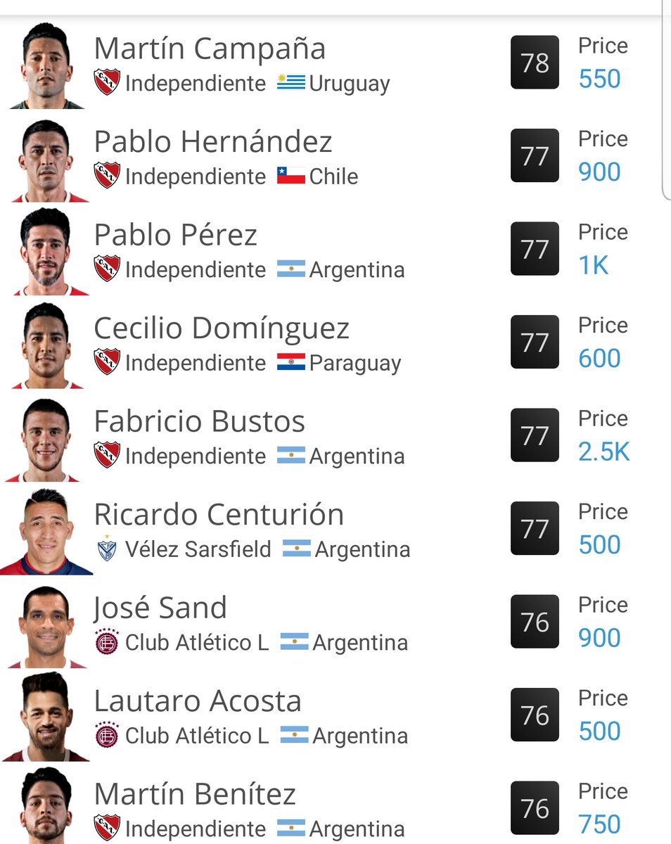 denisfut_trade's tweet photo. Still get a few DMs about the Sudamericana legaue SBC final section if you dont want to sift through all the players

Go to league SAF

These are all the names if the players to give you that rating

Sand and Acosta (convert to LF) give perfect chem to each other and help a lot https://t.co/zRaJhy3Pjv