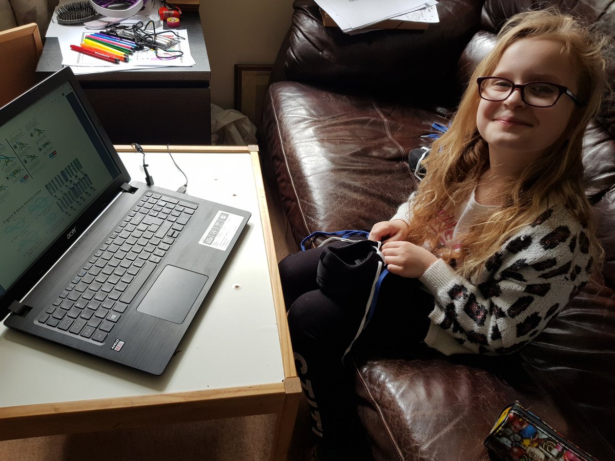 Nib_Nib84's tweet photo. Sophia is getting quite artistic with the knot/shoe lace work by using different coloured laces and ribbons to create different looks @walmleyjssc https://t.co/m5p5C9aLgM