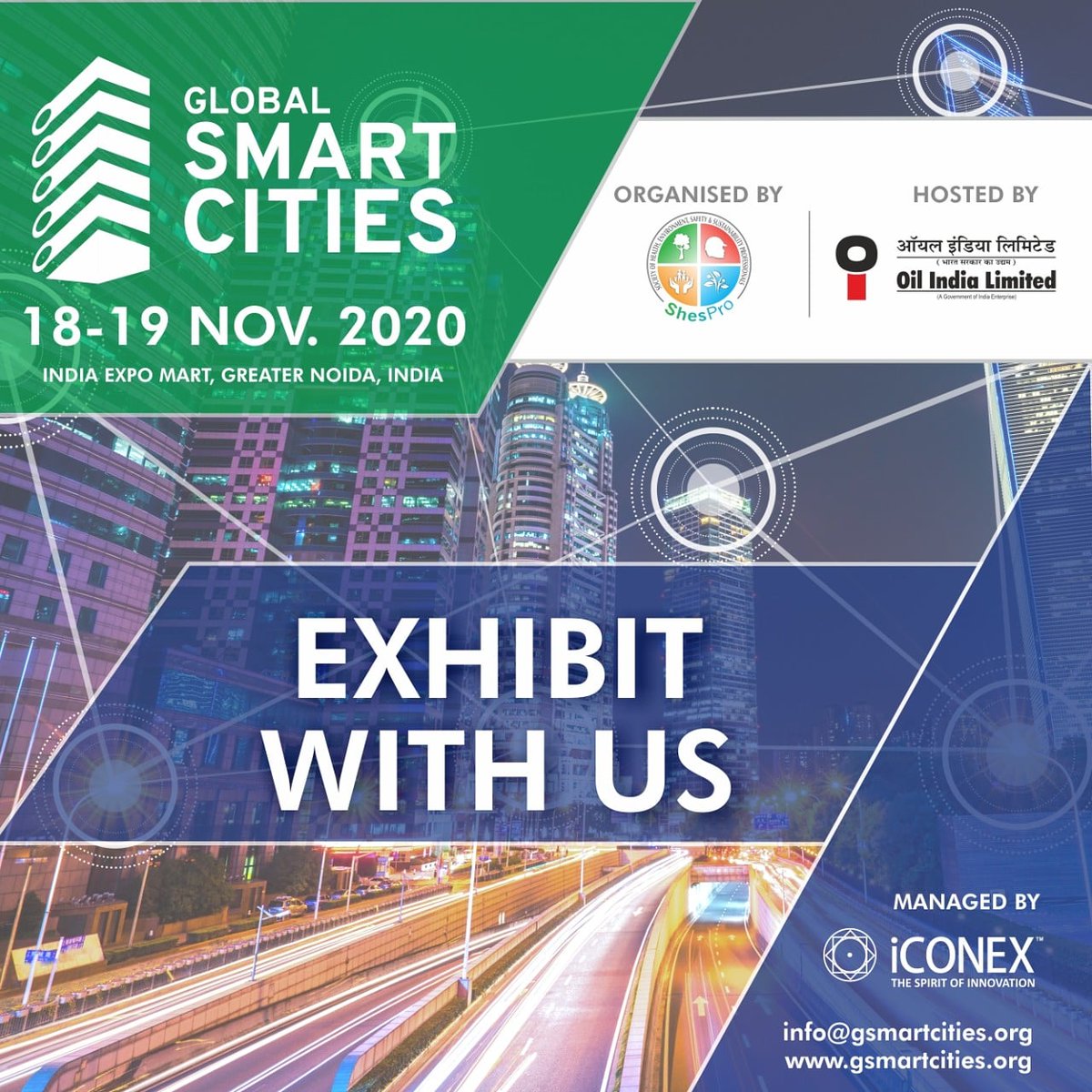 g_smartcities's tweet photo. Exhibit With Us! Book Your Space Today
Write us at info@gsmartcities.org
Find more https://t.co/7wkqFrj6mx
@OilIndiaLimited @IndianRedCross @ndmaindia @nidmmhaindia @FSAIIndia @iconex_global @shes_pro 
#smartcities #technology #resilient #smart #sustainable #stayhome #StaySafe https://t.co/Q6yx3ZNcaf